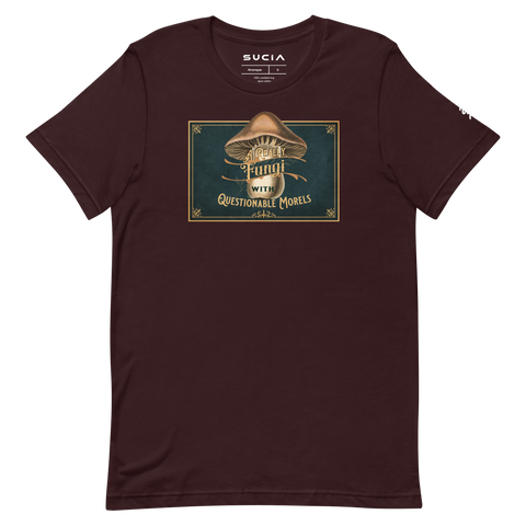 A Really Fungi with Questionable Morels T-shirt by Naughtito